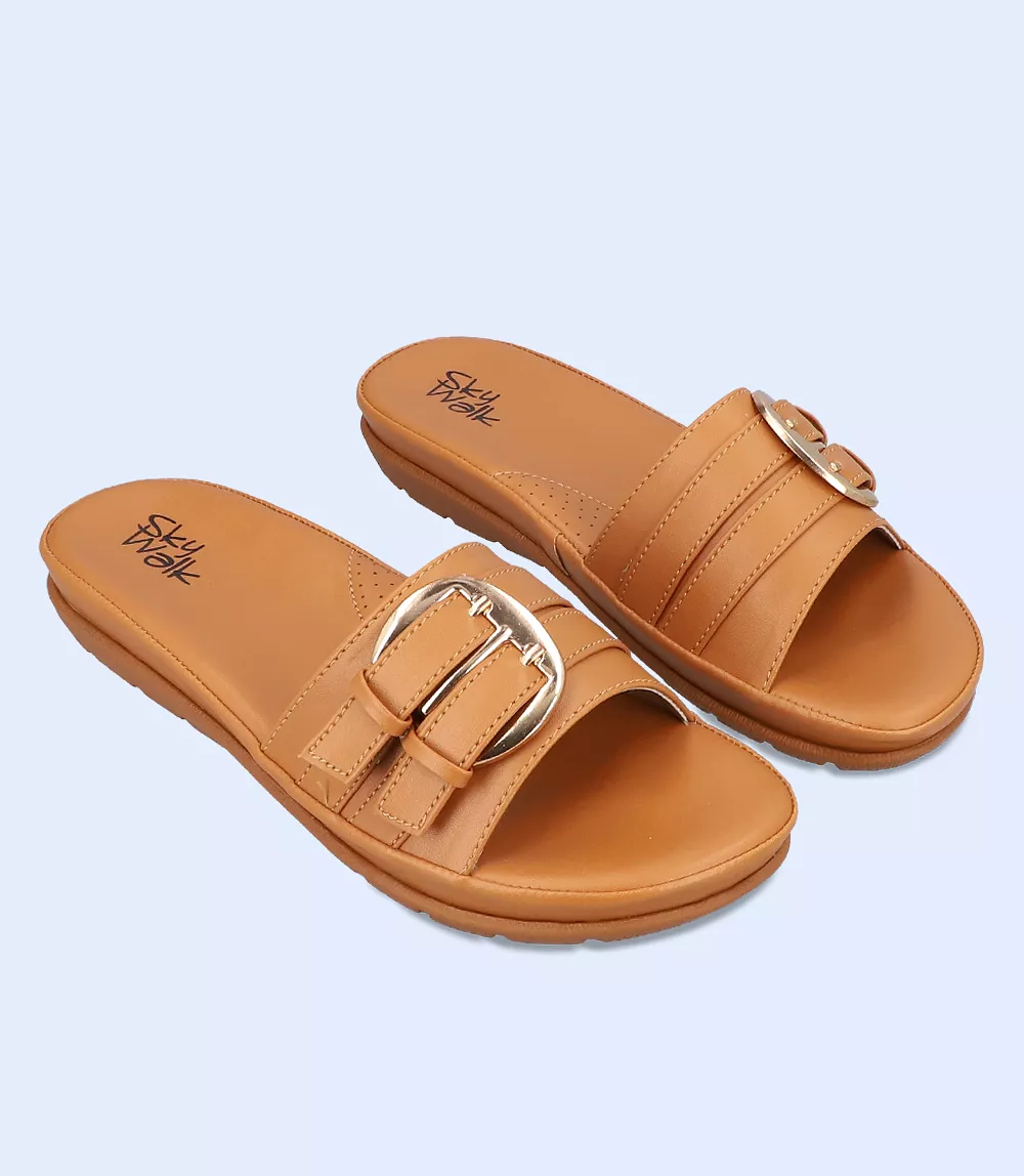 BW9255-TAN-Women Comfort Slipper