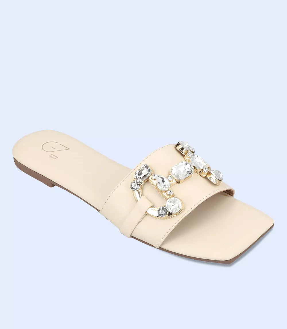 BW9318-IVORY-Women Slipper