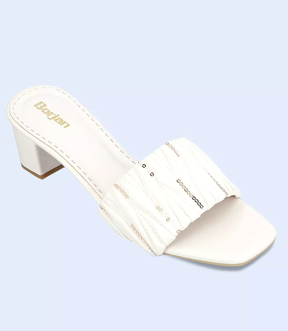 BW9361-IVORY-Women Slipper Heel