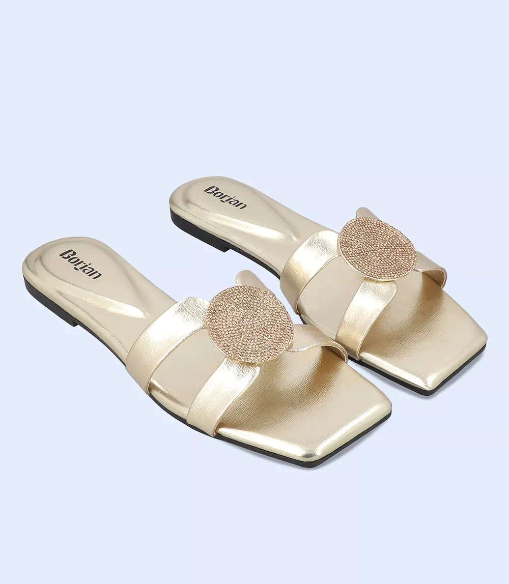 BW9488-GOLD-Women Slipper