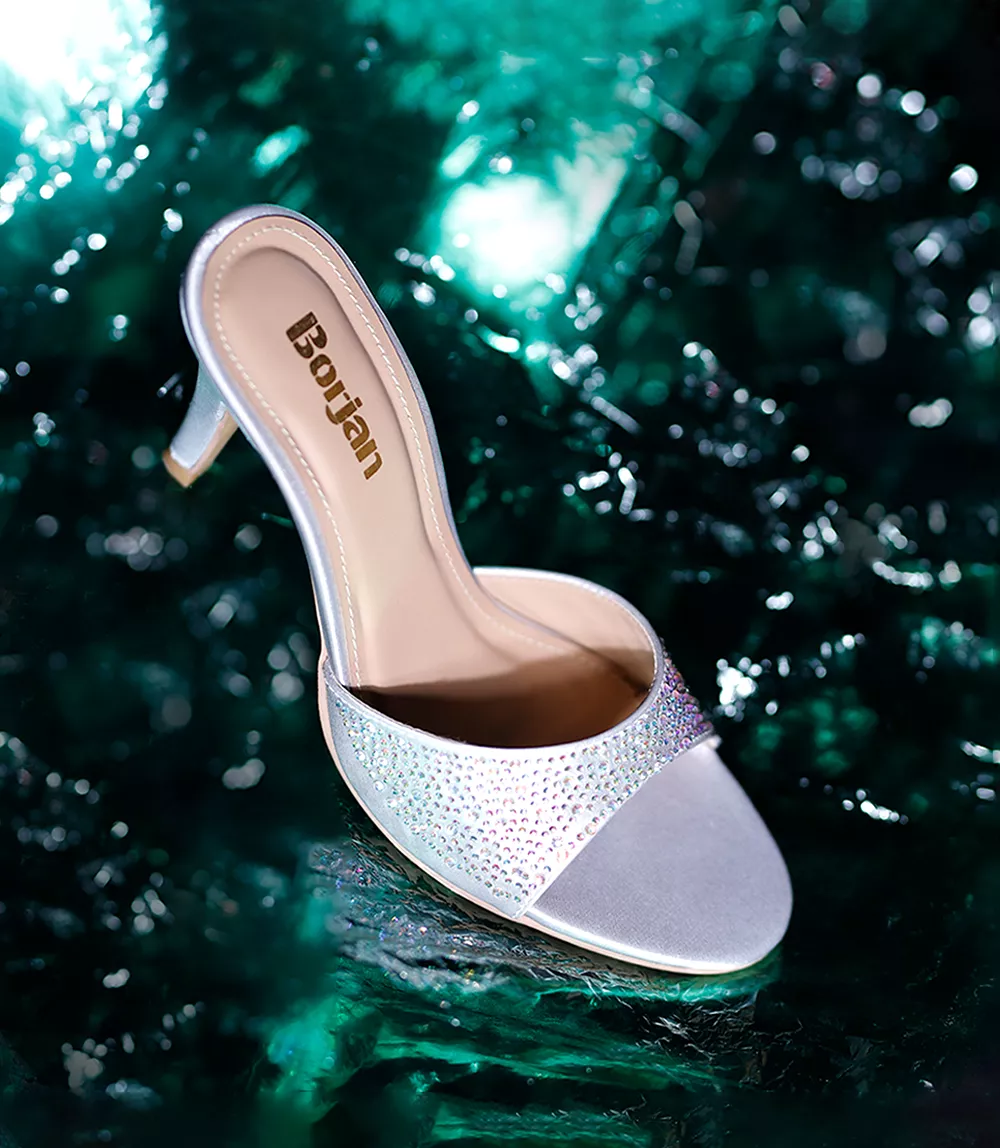 BW9608-SILVER-Women Formal Slipper Heels