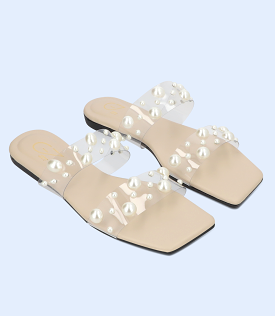 BW9643-IVORY-Women Slipper