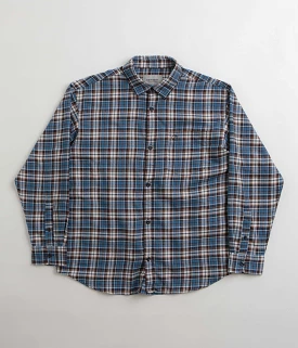 Carhartt Yuma Shirt Twill Flannel Shirt - Storm Blue