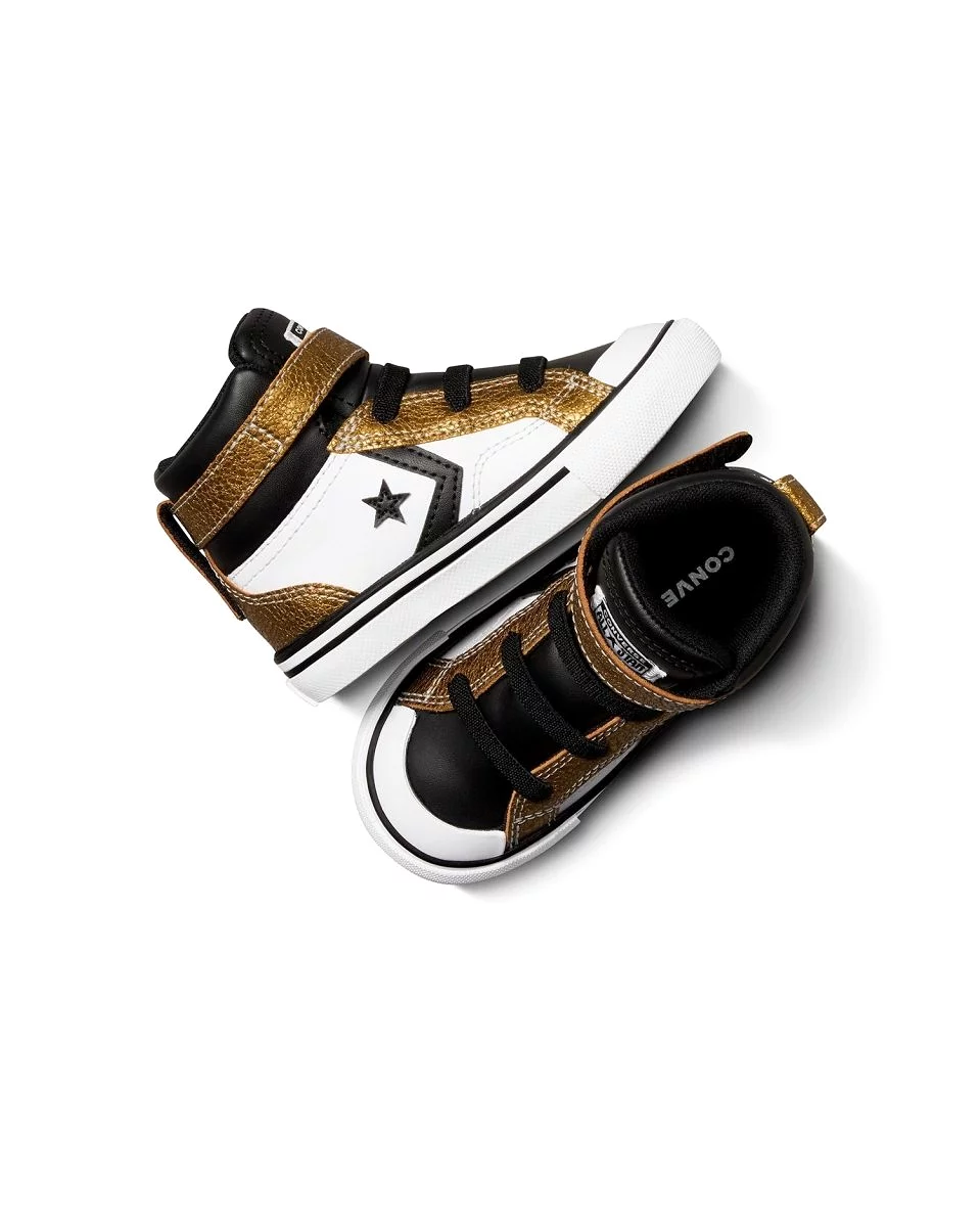 CONVERSE KIDS PRO BLAZE STRAP HIGH TOP WHITE/GOLD SHOES