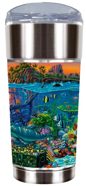 Coral Reef Island Travel Mug