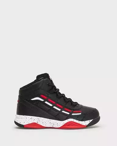 FILA JUNIOR SPITFIRE BLACK/RED BASKETBALL SHOE