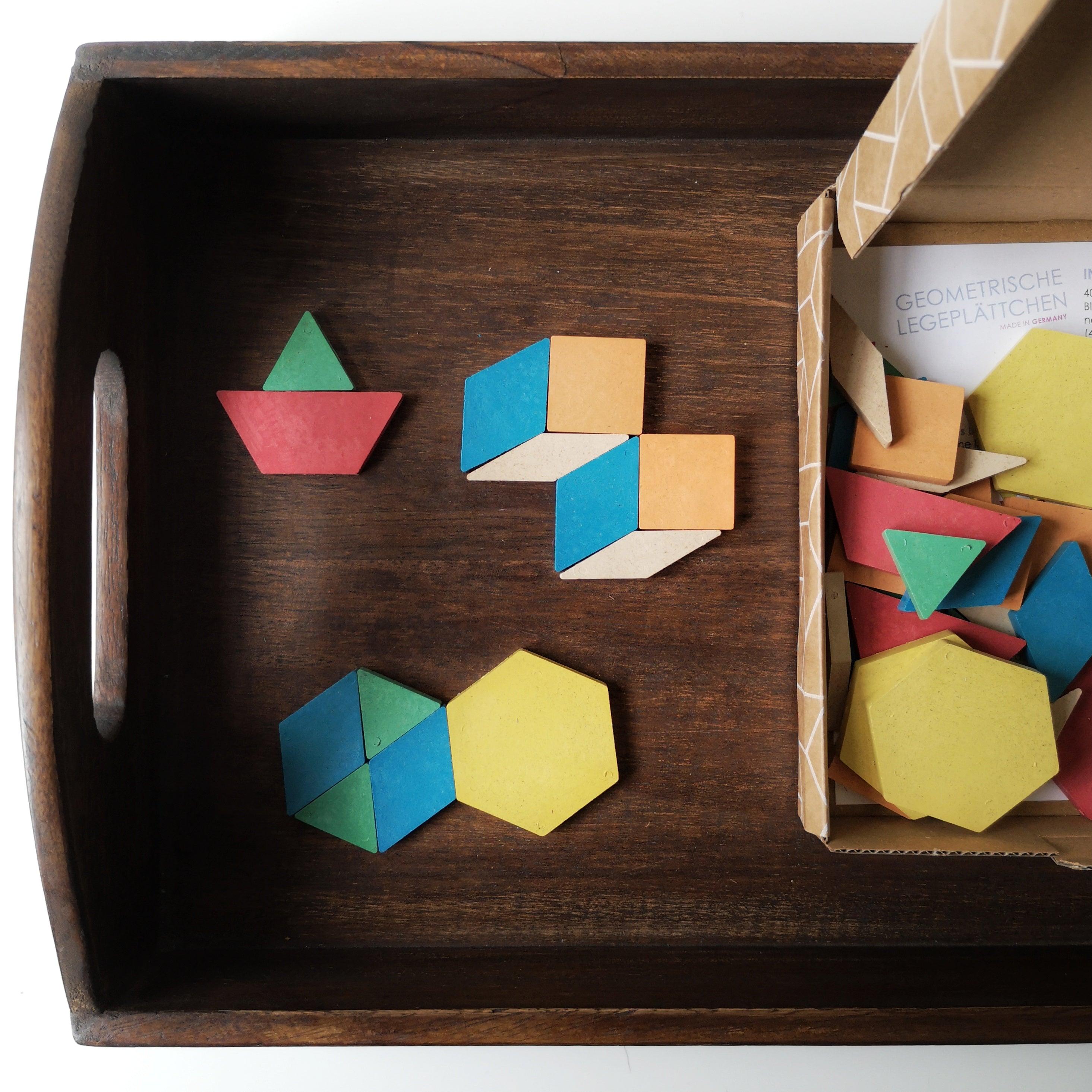 GEOMETRIC PATTERN WOODEN BLOCKS (40 PIECES)