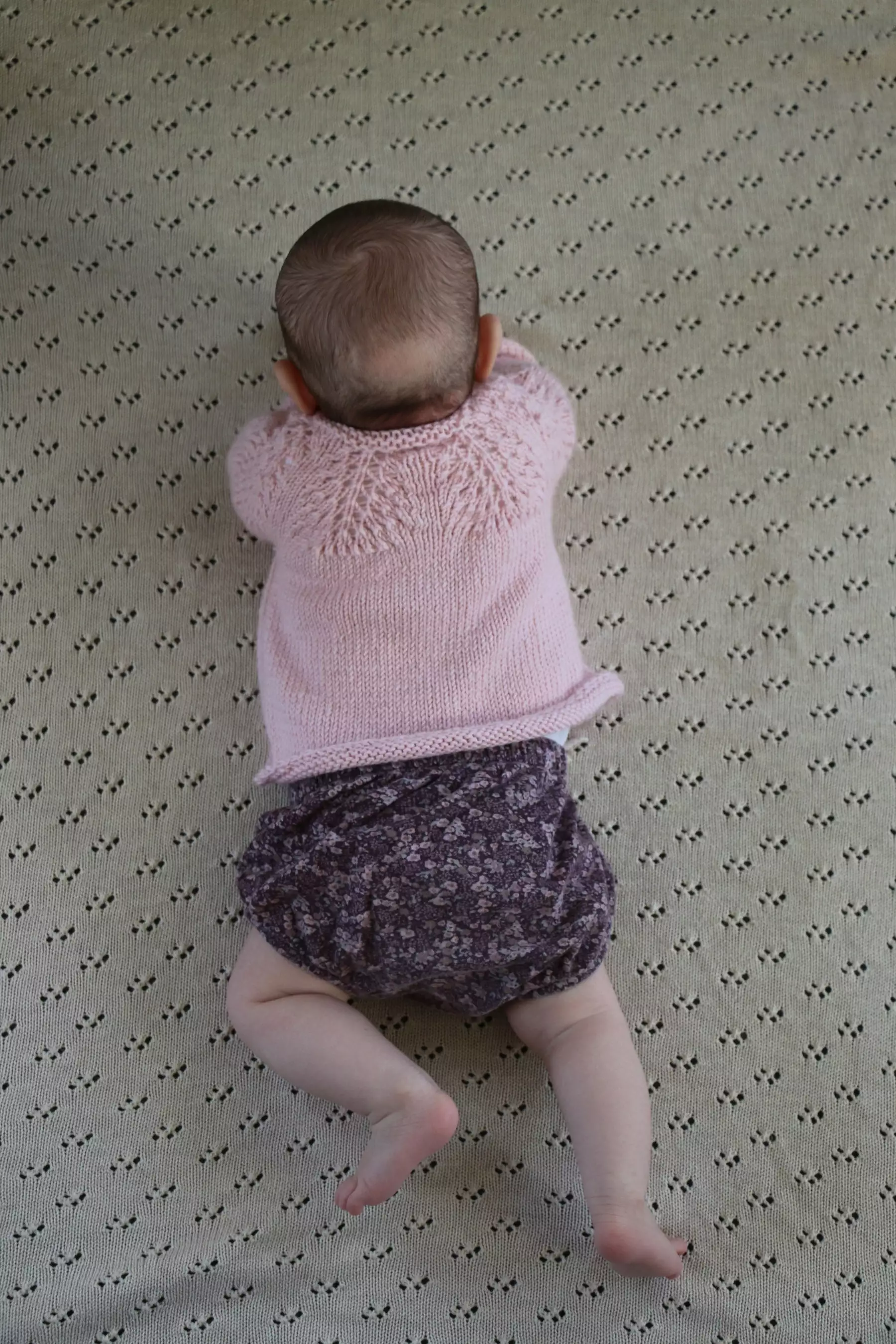 Handknit Baby Cashmerino Jersey  - Pink