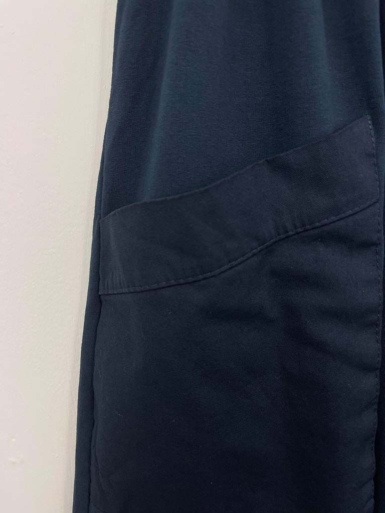 Jersey Pocket Cocoon Trousers - Navy