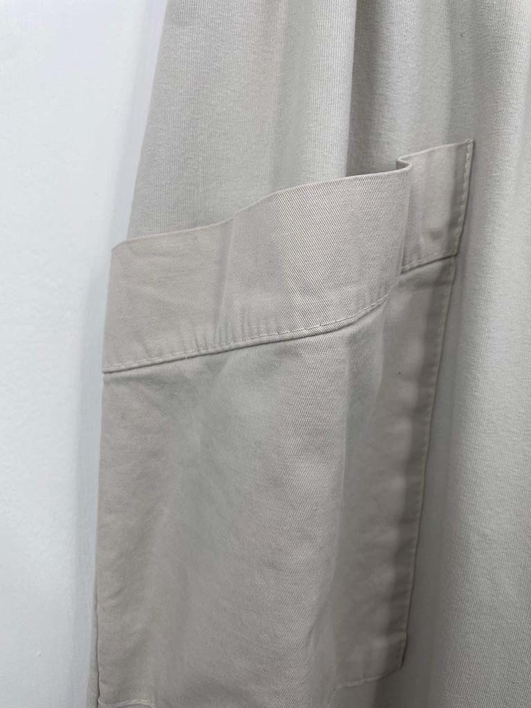 Jersey Pocket Cocoon Trousers - Stone