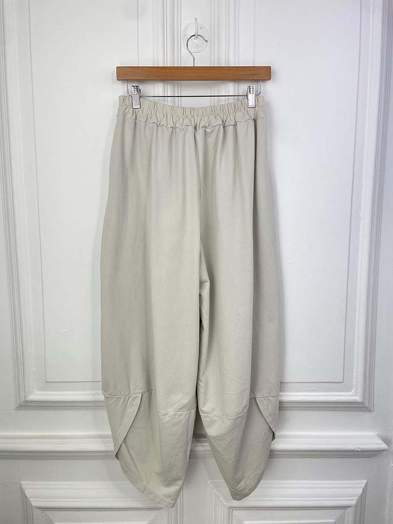 Jersey Pocket Cocoon Trousers - Stone