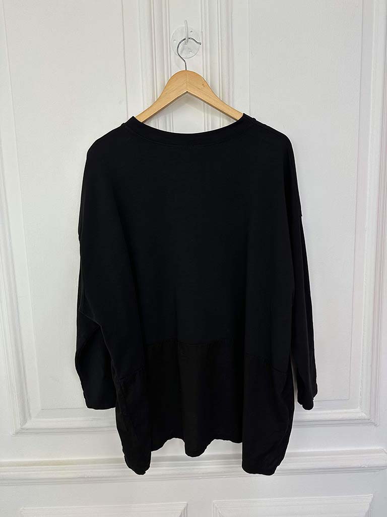 Jersey Split Side Top - Black