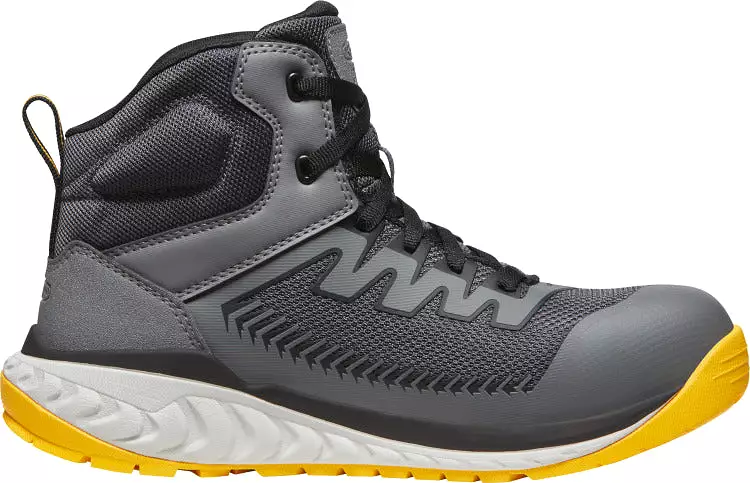 'Keen Utility' Men's Arvada EH Mid Sneaker Carbon-Fiber Toe - Black / KEEN Yellow