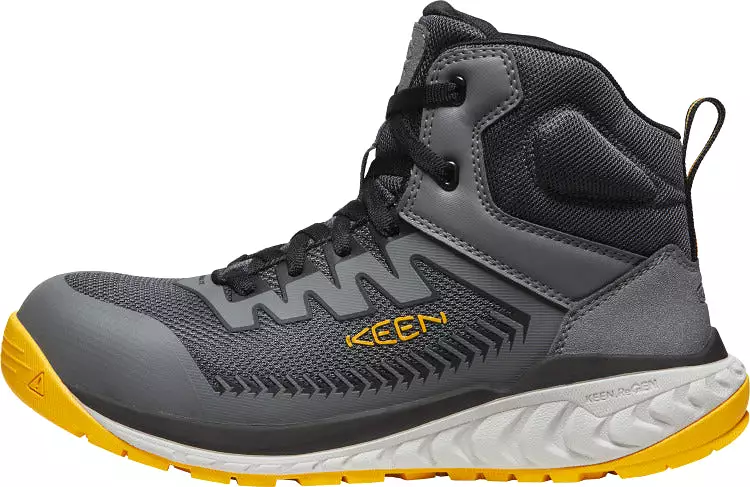 'Keen Utility' Men's Arvada EH Mid Sneaker Carbon-Fiber Toe - Black / KEEN Yellow