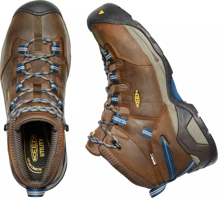 'Keen Utility' Men's Detroit XT EH WP Steel Toe Hiker - Cascade Brown / Orion Blue