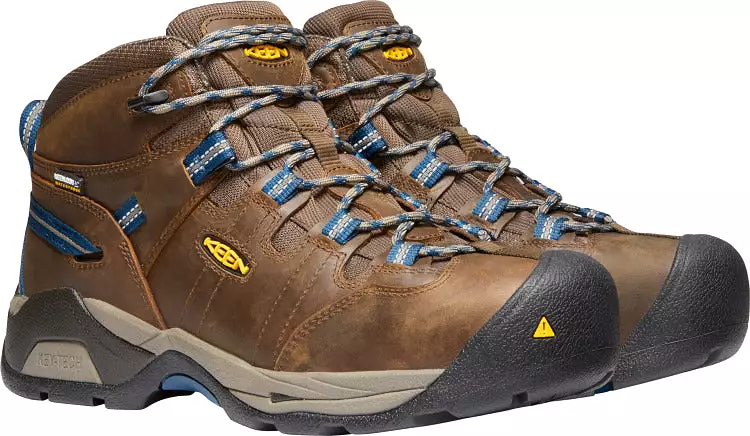 'Keen Utility' Men's Detroit XT EH WP Steel Toe Hiker - Cascade Brown / Orion Blue