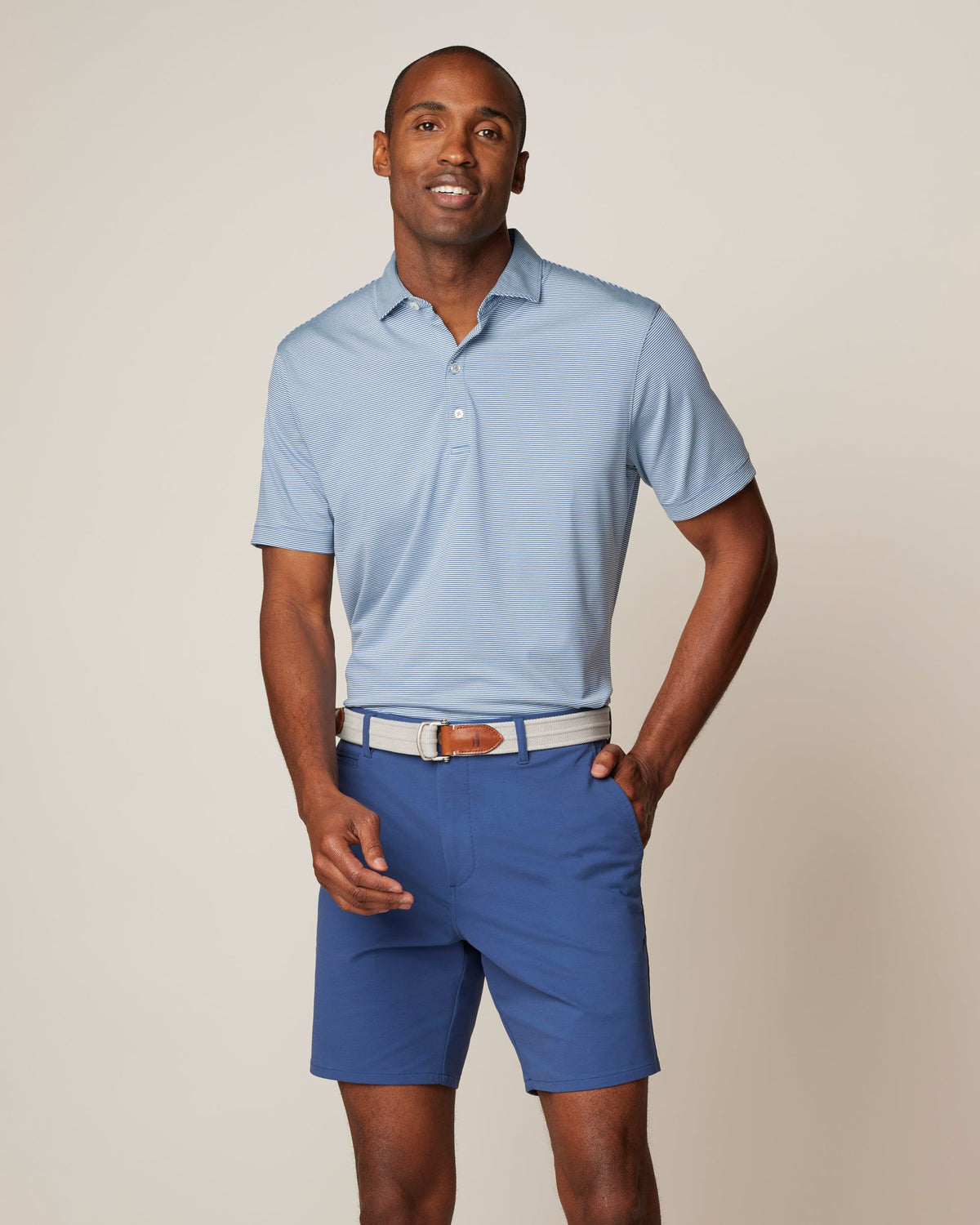 Lyndon Striped Jersey Performance Polo | 4 Colors