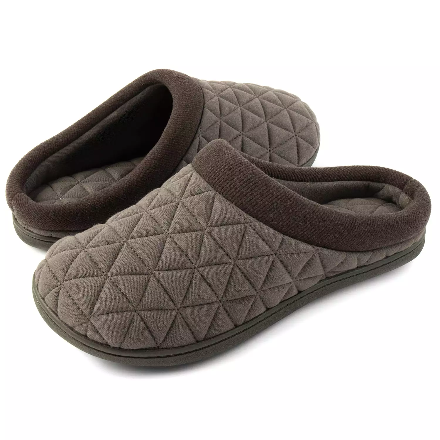 Men's Diamond Stitch Memory Foam Clog Slipper