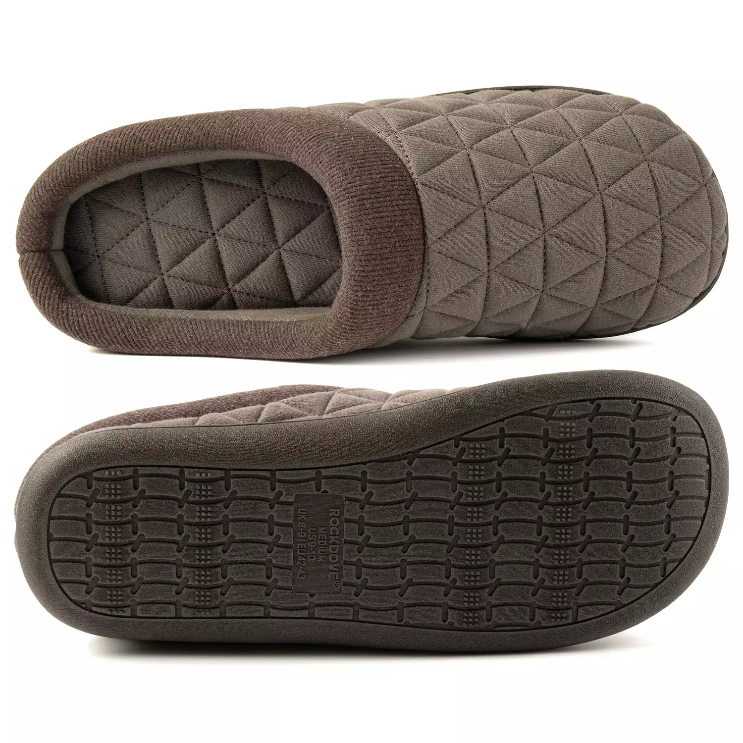 Men's Diamond Stitch Memory Foam Clog Slipper