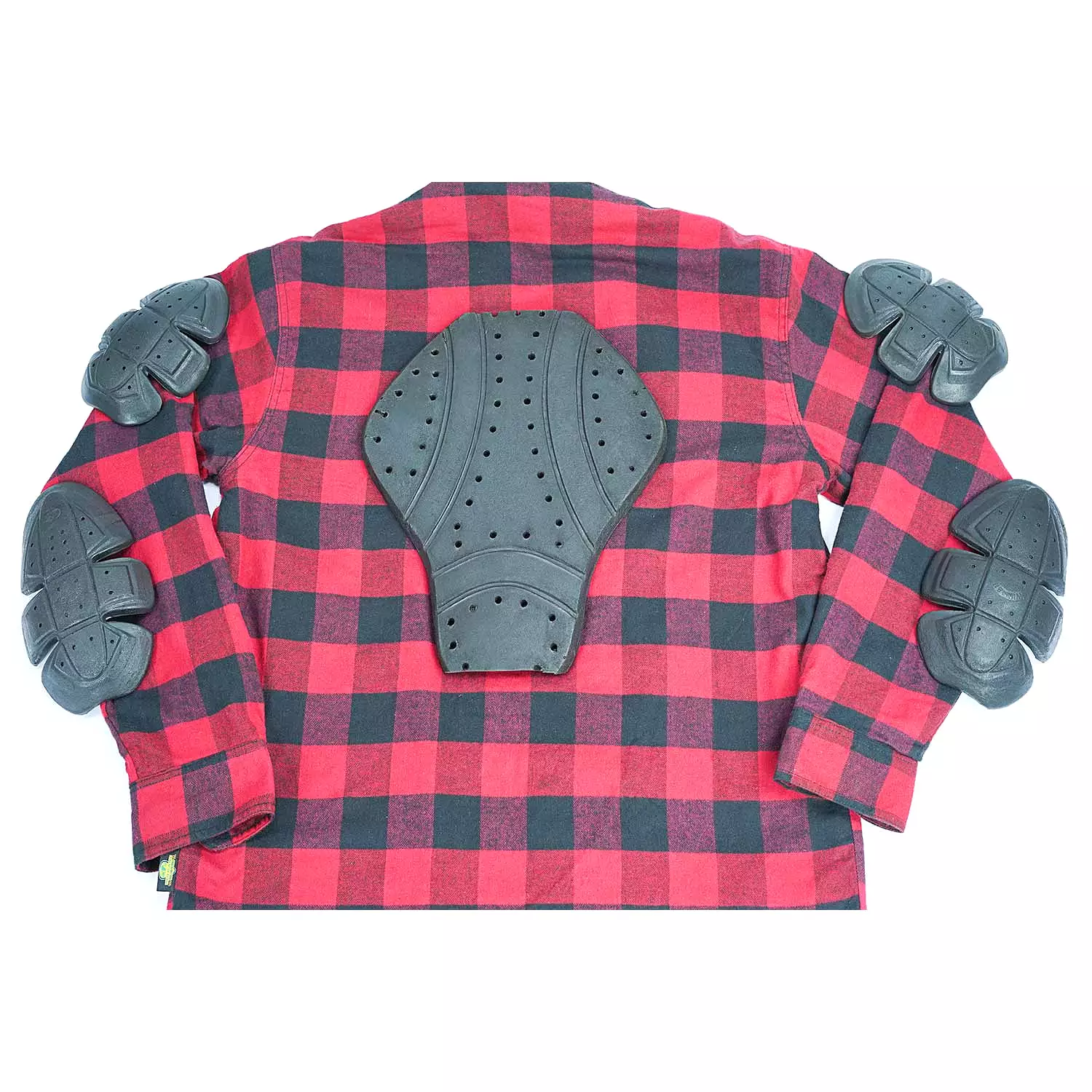 MOTORCYCLE RIDING FLANNEL SHIRT REINFORCED WITH KEVLAR – RED