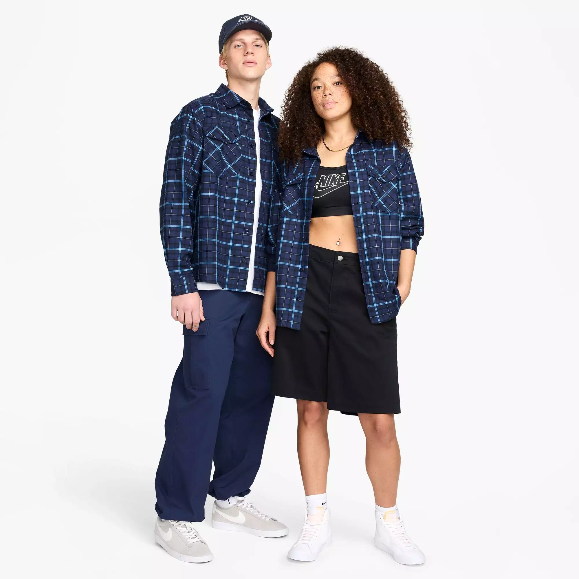 Nike SB Flannel Shirt Midnight Navy