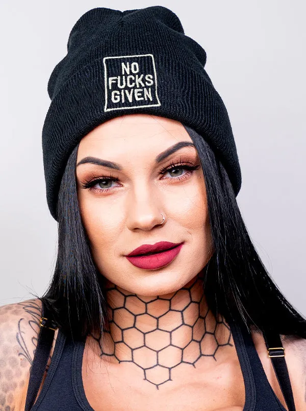 No F*cks Given Knit Beanie