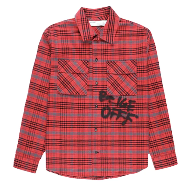 Off-White Flannel Shirt Red/Black