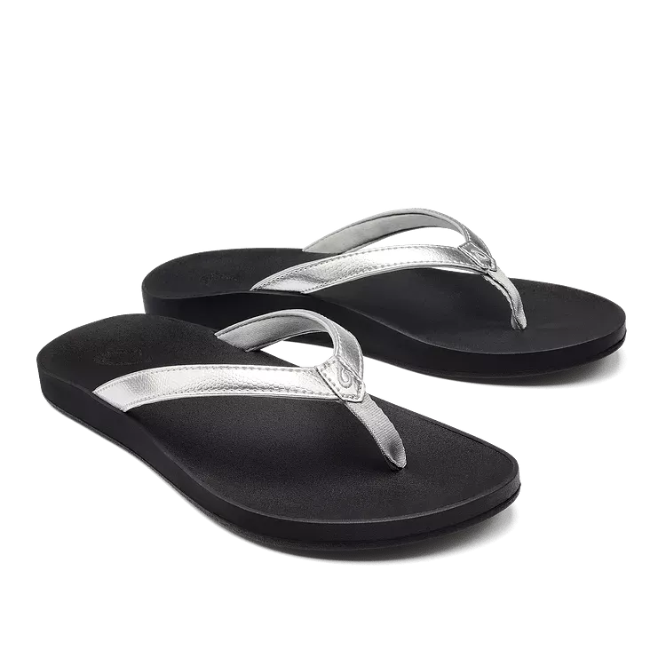 Olukai Women's Puawe - Silver/Black