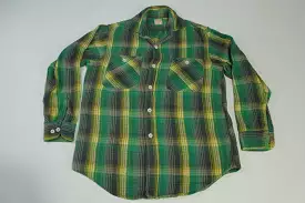 Penneys Sanforized Vintage 50's 60's Big Mac Plaid Lumberjack Flannel Shirt