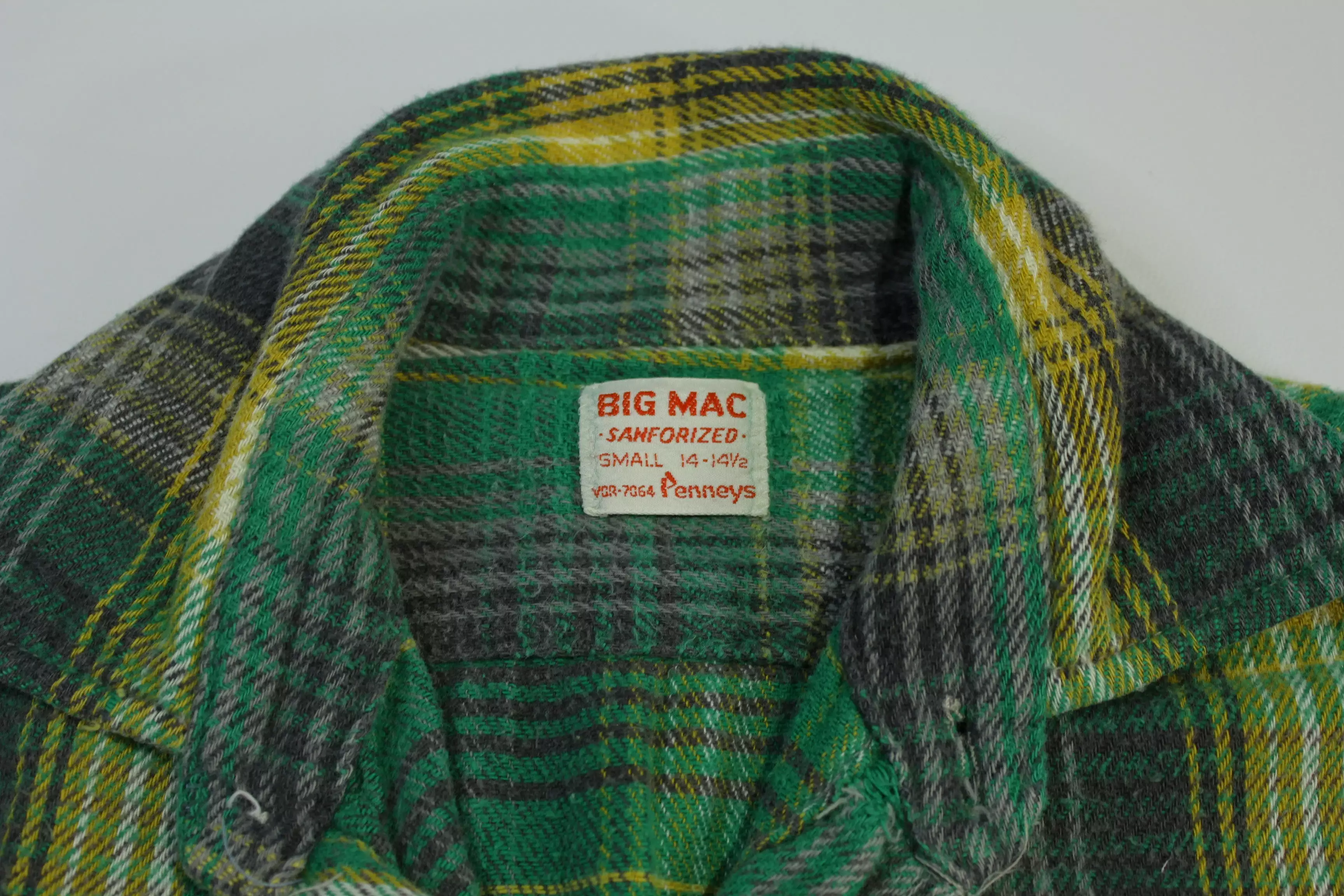 Penneys Sanforized Vintage 50's 60's Big Mac Plaid Lumberjack Flannel Shirt