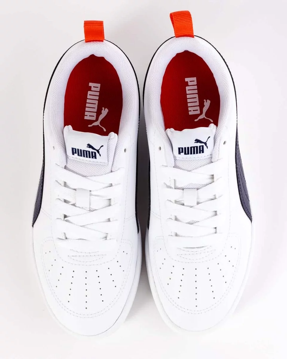 PUMA KIDS RICKIE WHITE/NAVY SHOES