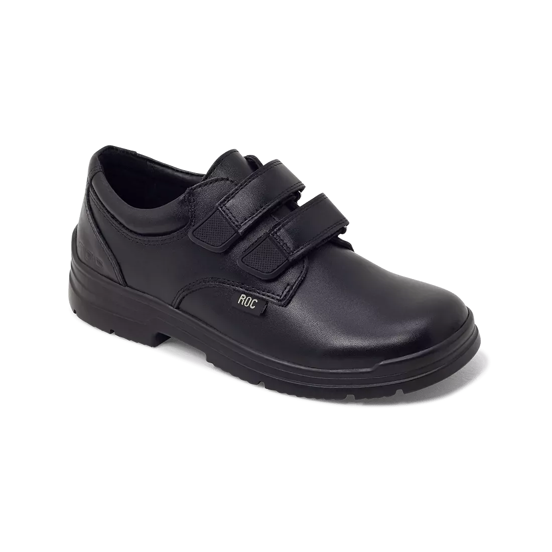 ROC BOOTS JUNIOR ROCKET VELCRO BLACK LEATHER SHOES