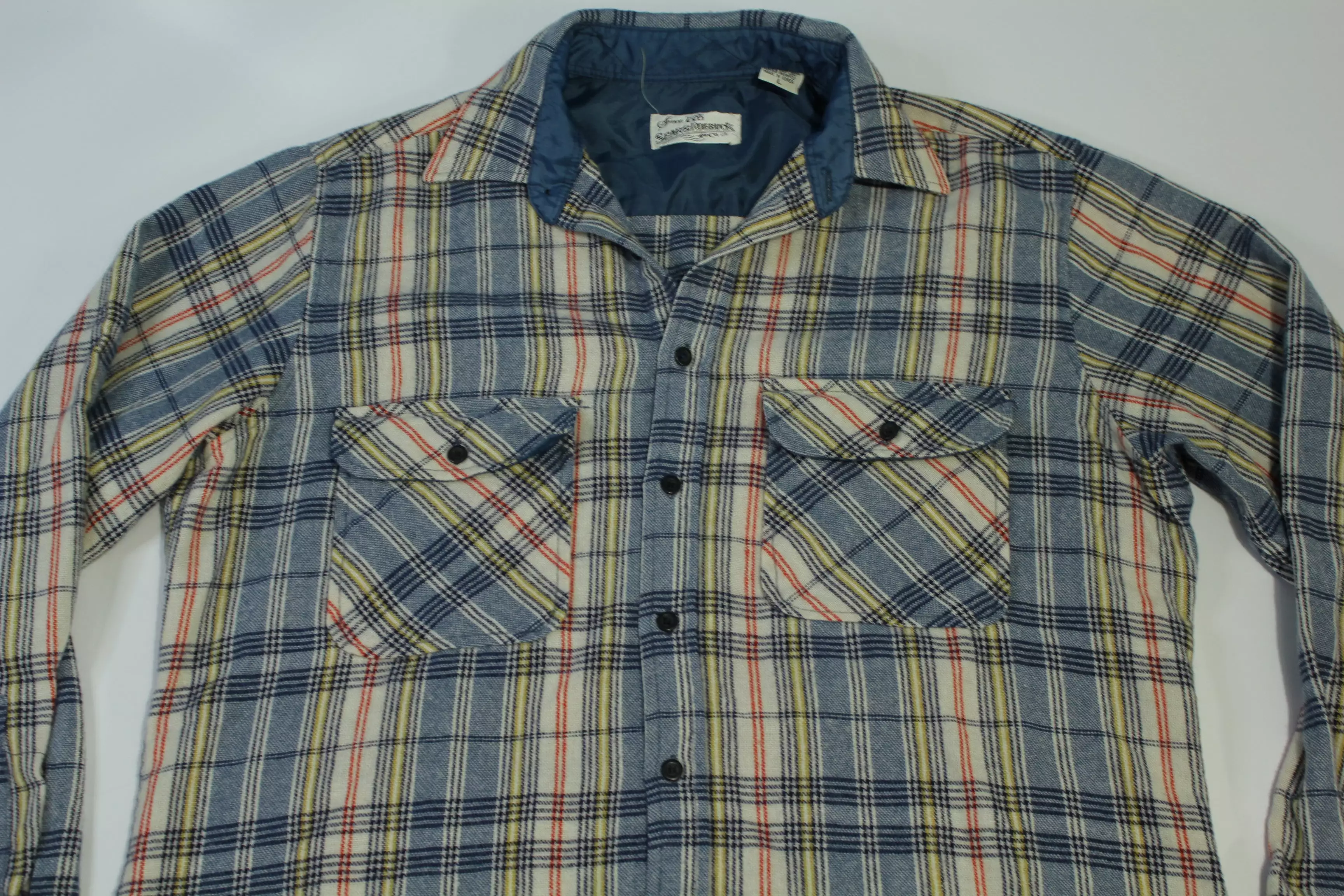 Sears Roebuck and Co. Vintage 80's Plaid Lumberjack Rugged Flannel Shirt