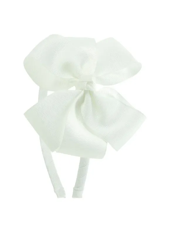 Sienna Alice Band White Bow