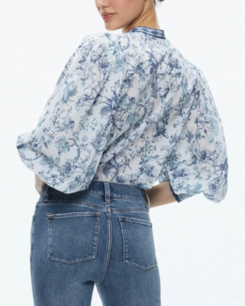 Spring Sky April Balloon Sleeve Top