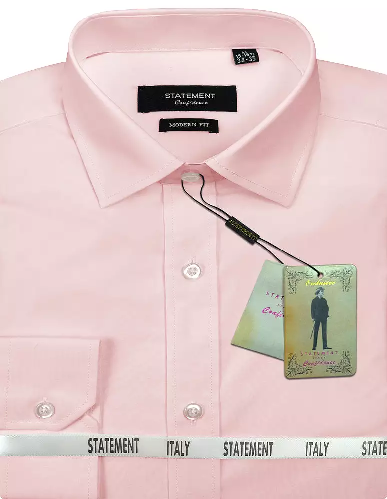 STATEMENT CLOTHING | BASIC COTTON DRESS SHIRT STA-100-PINK