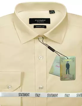 STATEMENT CLOTHING | BASIC COTTON DRESS SHIRT STA-100-TAN