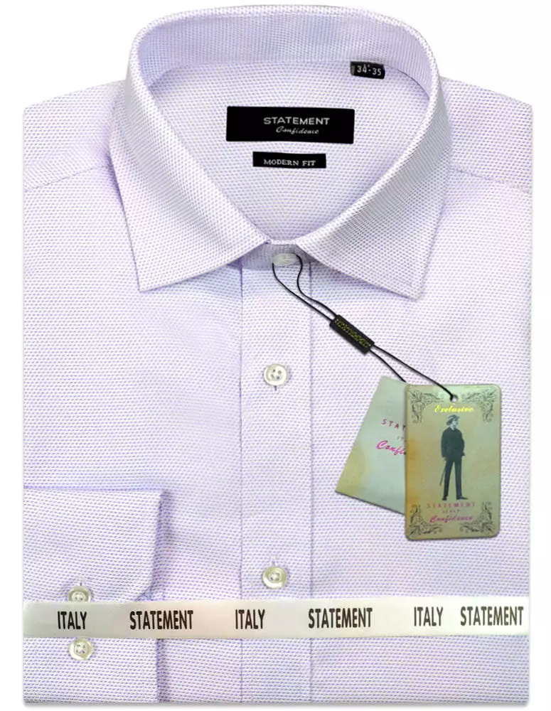 STATEMENT CLOTHING | COTTON PIN DOT DRESS SHIRT DS-101-LAVENDER