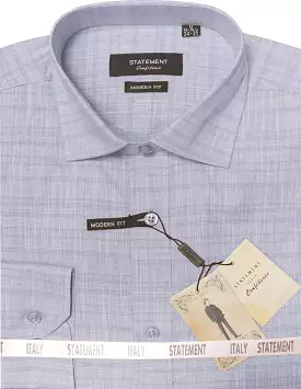 STATEMENT CLOTHING | COTTON SELF TEXTURED DRESS SHIRT DS-102-BLUE