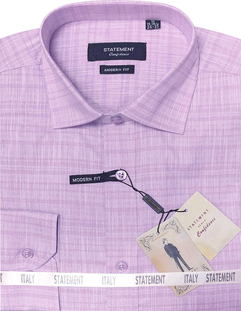 STATEMENT CLOTHING | COTTON SELF TEXTURED DRESS SHIRT DS-102-LAVENDER