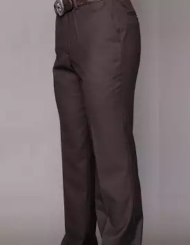 STATEMENT CLOTHING | MODERN FIT SOLID COLOR PANTS PA-200B-BROWN