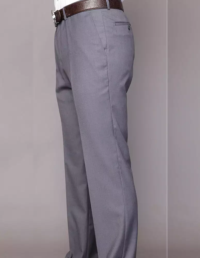 STATEMENT CLOTHING | MODERN FIT SOLID COLOR PANTS PA-200B-CHARCOAL