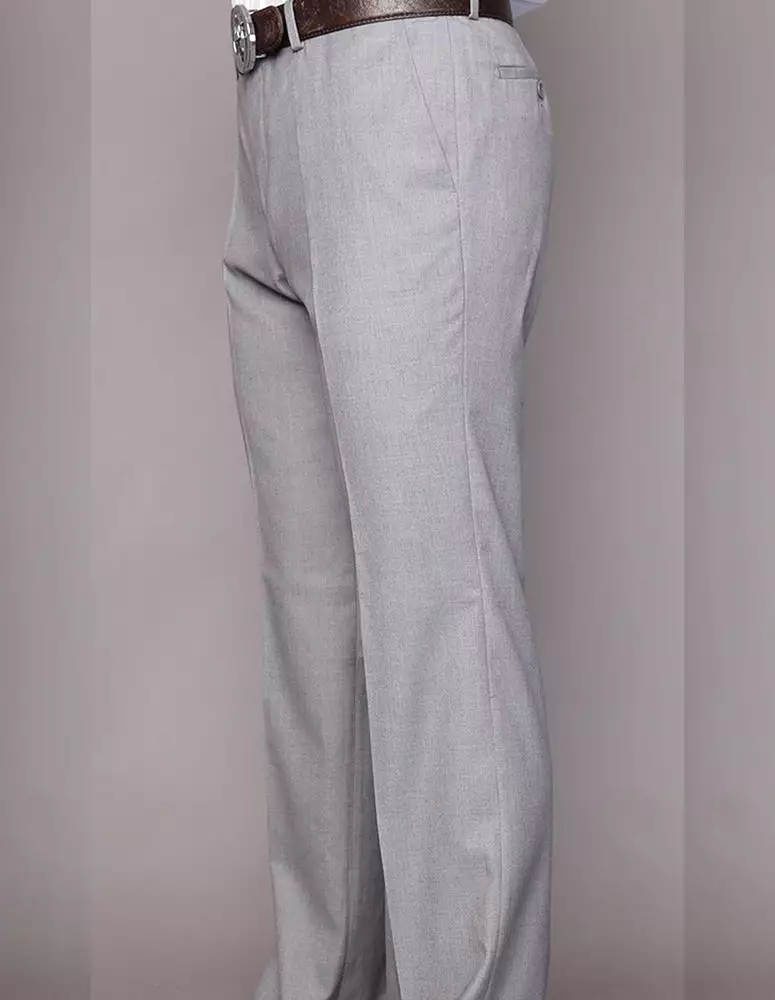 STATEMENT CLOTHING | MODERN FIT SOLID COLOR PANTS PA-200B-GREY