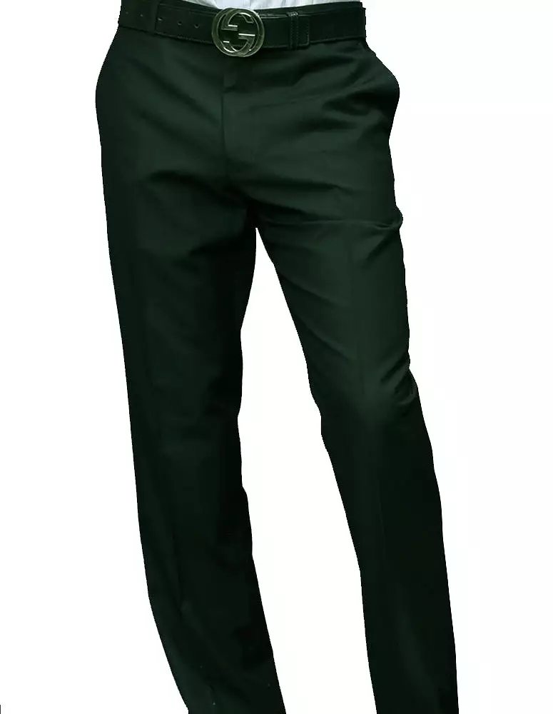 STATEMENT CLOTHING | MODERN FIT SOLID COLOR PANTS PA-200B-HUNTER