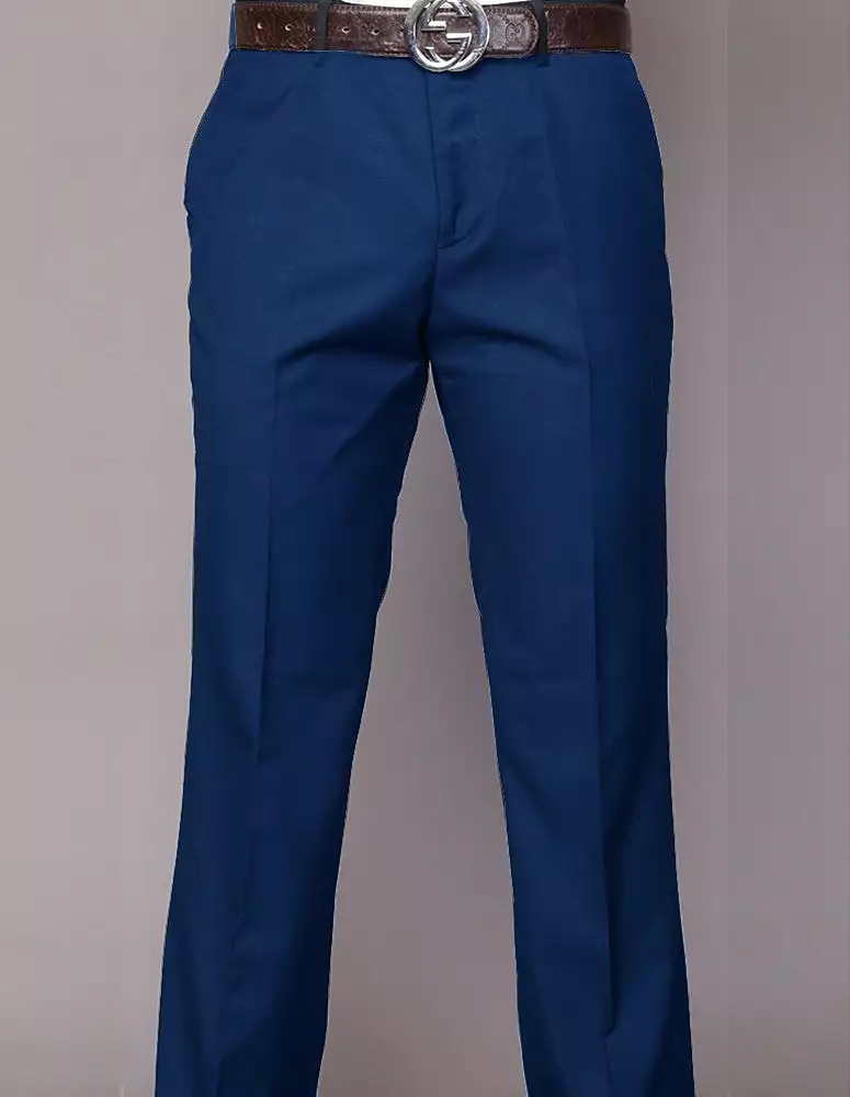 STATEMENT CLOTHING | MODERN FIT SOLID COLOR PANTS PA-200B-INDIGO