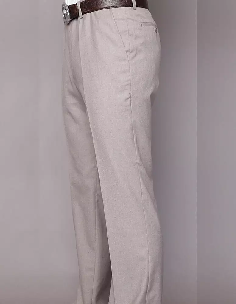 STATEMENT CLOTHING | MODERN FIT SOLID COLOR PANTS PA-200B-TAN