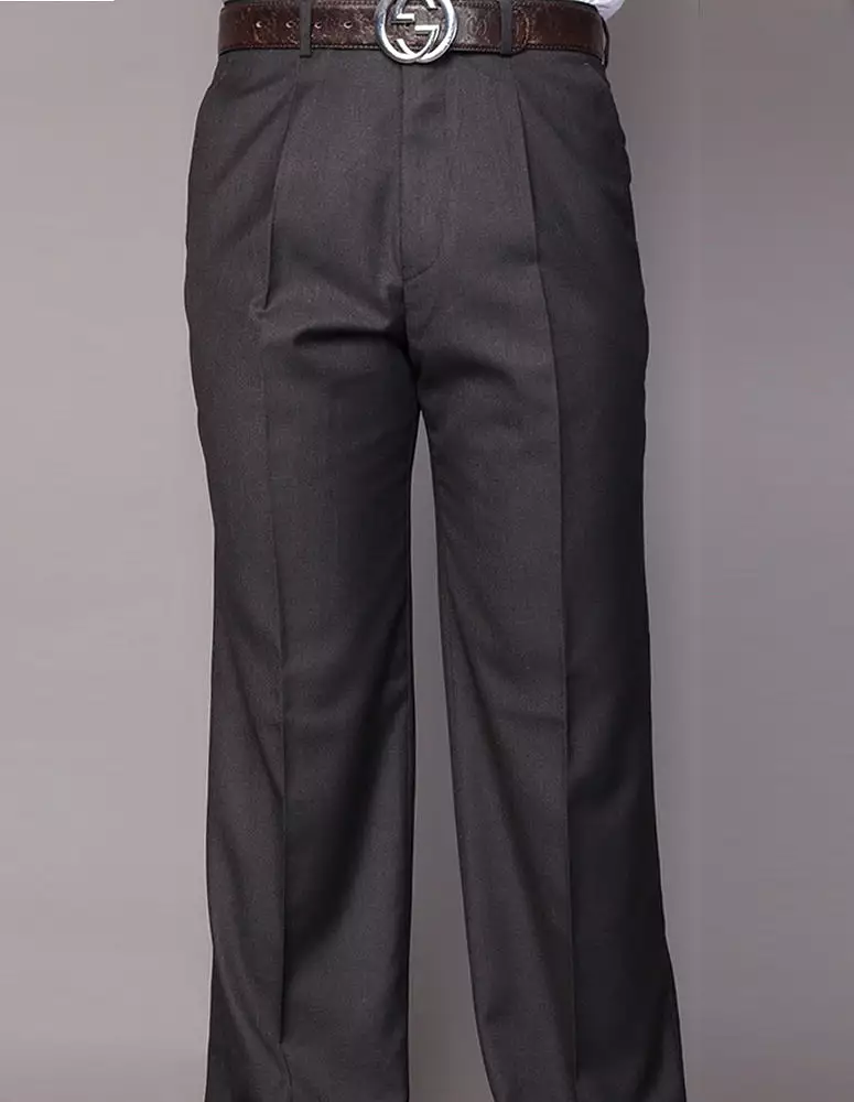 STATEMENT CLOTHING | REGULAR FIT PLEATED PANTS PA-200A-H.CHARCOAL