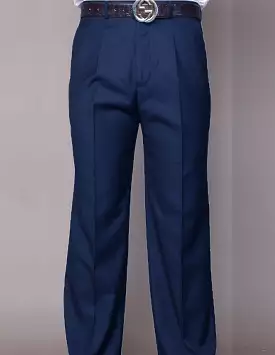 STATEMENT CLOTHING | REGULAR FIT PLEATED PANTS PA-200A-INDIGO