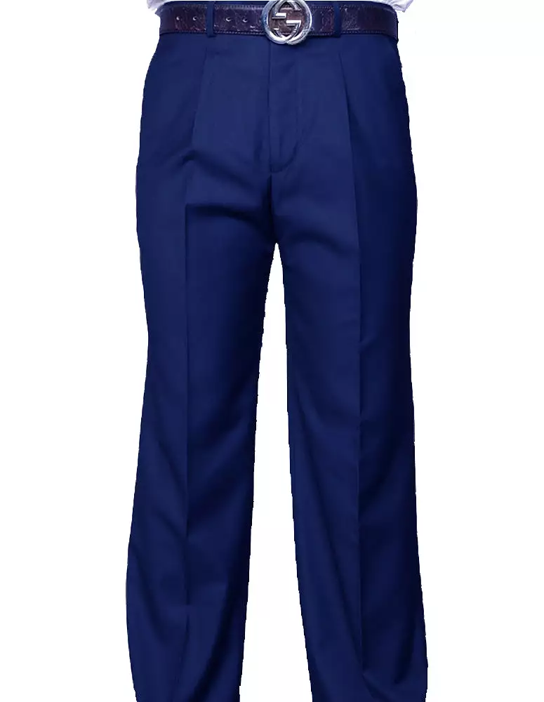 STATEMENT CLOTHING | REGULAR FIT PLEATED PANTS PA-200A-SAPPHIRE