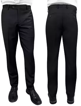 STATEMENT CLOTHING | SLIM FIT PANTS PL-100-BLACK